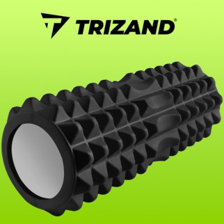 Ролик для йоги – масажний ролик (чорний) Trizand - Інтернет-магазин спільних покупок ToGether
