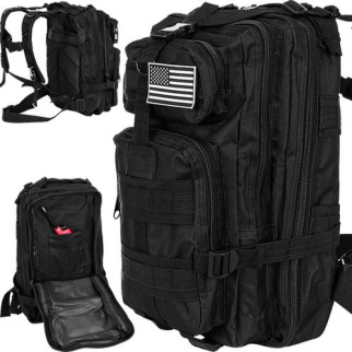 Туристичний рюкзак 26 л Trizand, рюкзак військовий, тактичний рюкзак, Чорний (23089) - Інтернет-магазин спільних покупок ToGether