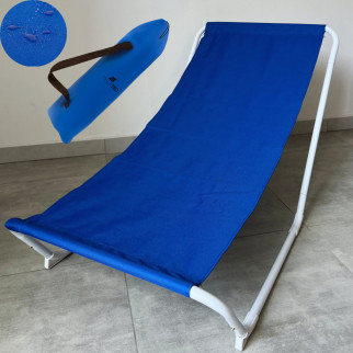 Шезлонг туристичний розкладний Malatec 23563 лежак пляжний Синій - Інтернет-магазин спільних покупок ToGether