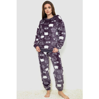 Піжама жіноча плюшева, колір сіро-білий, 102R5241 - Інтернет-магазин спільних покупок ToGether