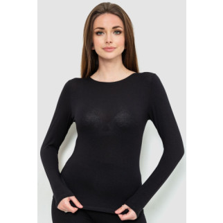 Жіночий лонгслів однотонний, колір чорний, 186R650 - Інтернет-магазин спільних покупок ToGether