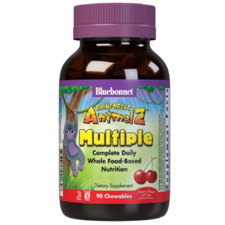 Вітамінно-мінеральний комплекс Bluebonnet Nutrition Rainforest Animalz Multiple Complete Daily 90 Chewables Cherry - Інтернет-магазин спільних покупок ToGether