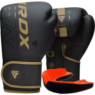 Боксерські рукавиці RDX F6 Kara Matte Golden 12 унцій (капа в комплекті) - Інтернет-магазин спільних покупок ToGether