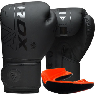 Боксерські рукавиці RDX F6 Kara Matte Black 14 унцій (капа в комплекті) - Інтернет-магазин спільних покупок ToGether