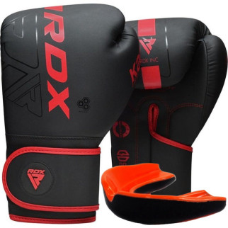 Боксерські рукавиці RDX F6 Kara Matte Red 16 унцій (капа в комплекті) - Інтернет-магазин спільних покупок ToGether