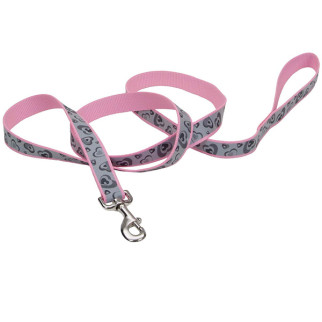 Повідець світловідбивний для собак Coastal Lazer Brite Reflective Leash, 1.2 м х 1.6 см, рожеві серця - Інтернет-магазин спільних покупок ToGether