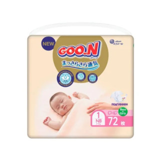 Підгузки GOO.N Premium Soft для новонароджених до 5 кг (1(NB), на липучках, унісекс, 72 шт) - Інтернет-магазин спільних покупок ToGether