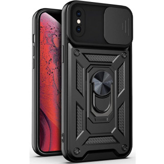 Ударостійкий чохол Camshield Serge Ring для Apple iPhone XS Max (6.5") Чорний - Інтернет-магазин спільних покупок ToGether