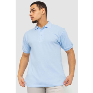 Поло чоловіче однотонне, колір блакитний, 244R015 - Інтернет-магазин спільних покупок ToGether