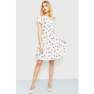 Платье с принтом, колір молочний, 230R023-6 - Інтернет-магазин спільних покупок ToGether