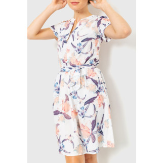 Сукня з принтом, колір молочно-персиковий, 230R006-8 - Інтернет-магазин спільних покупок ToGether