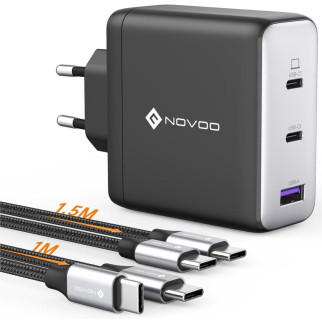 Зарядний пристрій NOVOO 120 Вт USB C GaN III 3-портовий блок живлення USB C Швидкий зарядний пристрій із 2 до - Інтернет-магазин спільних покупок ToGether