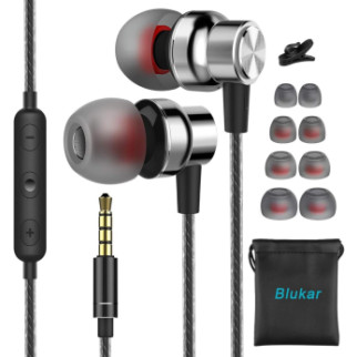 Дротові навушники-вкладки Blukar з високочутливим мікрофоном і регулятором гучності Стереозвук високо - Інтернет-магазин спільних покупок ToGether