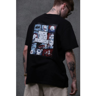 Оверсайз футболка з принтом Without rick and morty Black - Інтернет-магазин спільних покупок ToGether