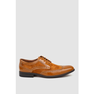Туфлі чоловічі лакові+замша, колір коричневий, 243RGA6011-7 - Інтернет-магазин спільних покупок ToGether