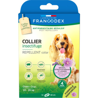 Нашийник від бліх та кліщів Francodex Repellent Collar для собак вагою 10-20 кг, 60 см - Інтернет-магазин спільних покупок ToGether