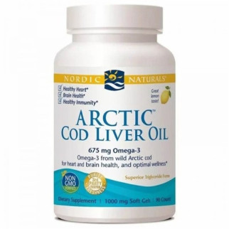 Жир із печінки тріски Nordic Naturals Arctic Cod Liver 1000 mg 90 Soft Gels Great Lemon taste - Інтернет-магазин спільних покупок ToGether