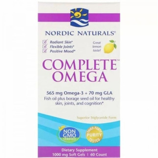 Омега 3-6-9 Nordic Naturals Complete Omega 1000 mg 60 Count Great Lemon taste - Інтернет-магазин спільних покупок ToGether