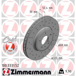 Тормозной диск ZIMMERMANN 100.3331.52 - Топ Продаж! - Інтернет-магазин спільних покупок ToGether