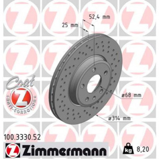 Тормозной диск ZIMMERMANN 100.3330.52 - Топ Продаж! - Інтернет-магазин спільних покупок ToGether