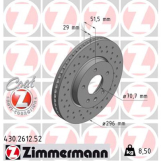 Тормозной диск ZIMMERMANN 430.2612.52 - Топ Продаж! - Інтернет-магазин спільних покупок ToGether