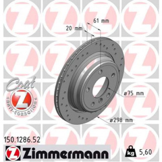 Тормозной диск ZIMMERMANN 150.1286.52 - Топ Продаж! - Інтернет-магазин спільних покупок ToGether