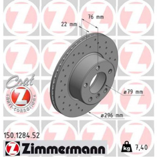 Тормозной диск ZIMMERMANN 150.1284.52 - Топ Продаж! - Інтернет-магазин спільних покупок ToGether