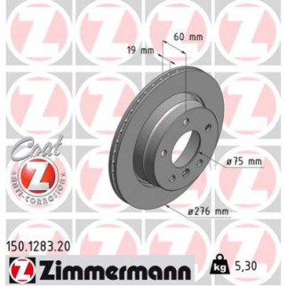 Тормозной диск ZIMMERMANN 150.1283.20 - Топ Продаж! - Інтернет-магазин спільних покупок ToGether