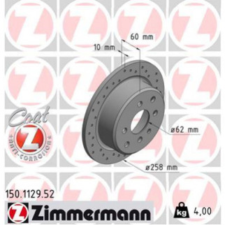 Тормозной диск ZIMMERMANN 150.1129.52 - Топ Продаж! - Інтернет-магазин спільних покупок ToGether