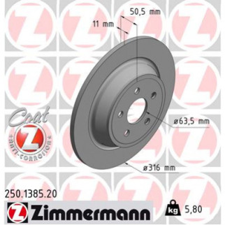 Тормозной диск ZIMMERMANN 250.1385.20 - Топ Продаж! - Інтернет-магазин спільних покупок ToGether