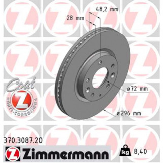 Тормозной диск ZIMMERMANN 370.3087.20 - Топ Продаж! - Інтернет-магазин спільних покупок ToGether