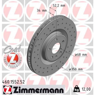 Тормозной диск ZIMMERMANN 460.1553.52 - Топ Продаж! - Інтернет-магазин спільних покупок ToGether