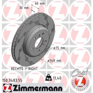 Тормозной диск ZIMMERMANN 150.3483.55 - Топ Продаж! - Інтернет-магазин спільних покупок ToGether