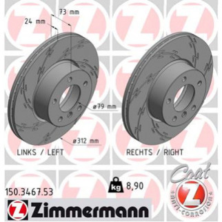 Тормозной диск ZIMMERMANN 150.3467.53 - Інтернет-магазин спільних покупок ToGether