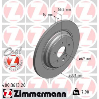 Тормозной диск ZIMMERMANN 400.3613.20 - Топ Продаж! - Інтернет-магазин спільних покупок ToGether