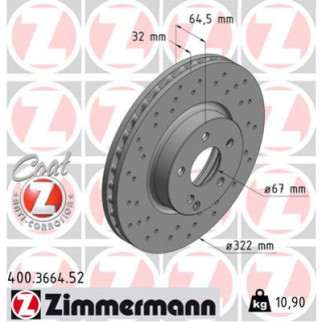 Тормозной диск ZIMMERMANN 400.3664.52 - Топ Продаж! - Інтернет-магазин спільних покупок ToGether