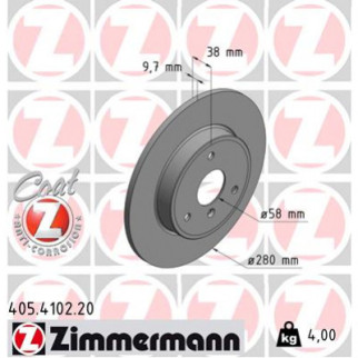 Тормозной диск ZIMMERMANN 405.4102.20 - Топ Продаж! - Інтернет-магазин спільних покупок ToGether