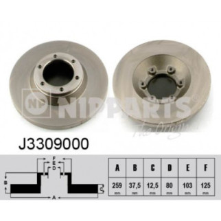 Тормозной диск Nipparts J3309000 - Топ Продаж! - Інтернет-магазин спільних покупок ToGether