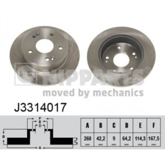Тормозной диск Nipparts J3314017 - Топ Продаж! - Інтернет-магазин спільних покупок ToGether