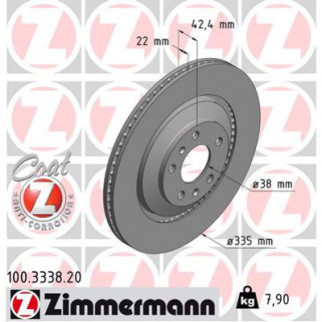 Тормозной диск ZIMMERMANN 100.3338.20 - Топ Продаж! - Інтернет-магазин спільних покупок ToGether