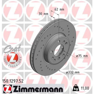 Тормозной диск ZIMMERMANN 150.1297.52 - Топ Продаж! - Інтернет-магазин спільних покупок ToGether