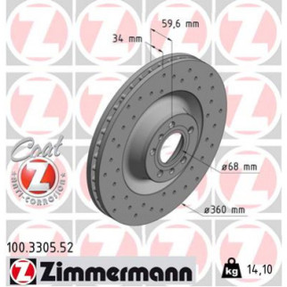 Тормозной диск ZIMMERMANN 100.3305.52 - Топ Продаж! - Інтернет-магазин спільних покупок ToGether