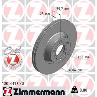 Тормозной диск ZIMMERMANN 100.3317.20 - Топ Продаж! - Інтернет-магазин спільних покупок ToGether