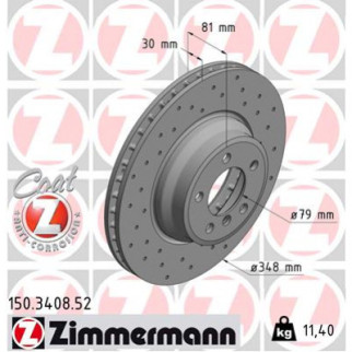 Тормозной диск ZIMMERMANN 150.3408.52 - Топ Продаж! - Інтернет-магазин спільних покупок ToGether