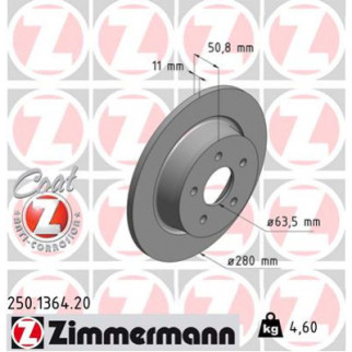 Тормозной диск ZIMMERMANN 250.1364.20 - Топ Продаж! - Інтернет-магазин спільних покупок ToGether
