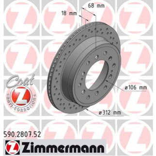 Тормозной диск ZIMMERMANN 590.2807.52 - Топ Продаж! - Інтернет-магазин спільних покупок ToGether