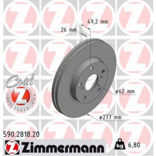 Тормозной диск ZIMMERMANN 590.2818.20 - Топ Продаж! - Інтернет-магазин спільних покупок ToGether