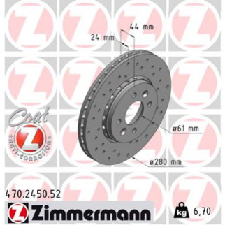 Тормозной диск ZIMMERMANN 470.2450.52 - Топ Продаж! - Інтернет-магазин спільних покупок ToGether
