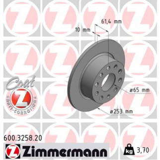 Тормозной диск ZIMMERMANN 600.3258.20 - Топ Продаж! - Інтернет-магазин спільних покупок ToGether