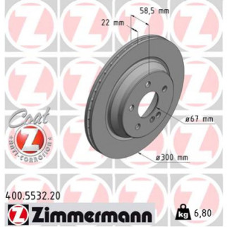 Тормозной диск ZIMMERMANN 400.5532.20 - Топ Продаж! - Інтернет-магазин спільних покупок ToGether